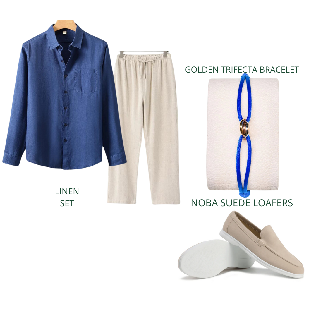 4 piece set- Santorini