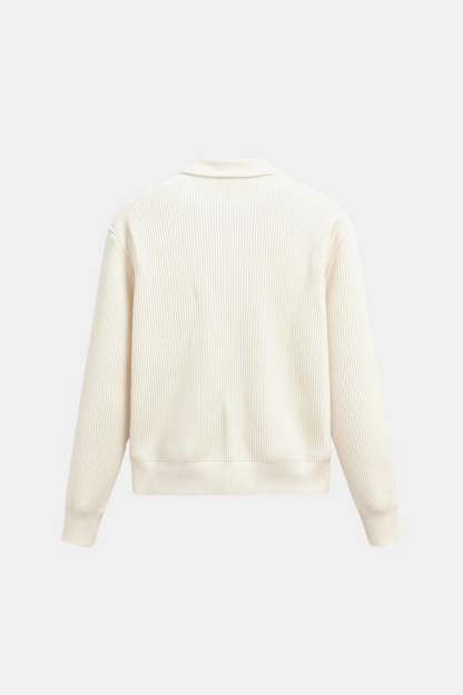 NOBA Solid Knitted Crew Neck Cardigan