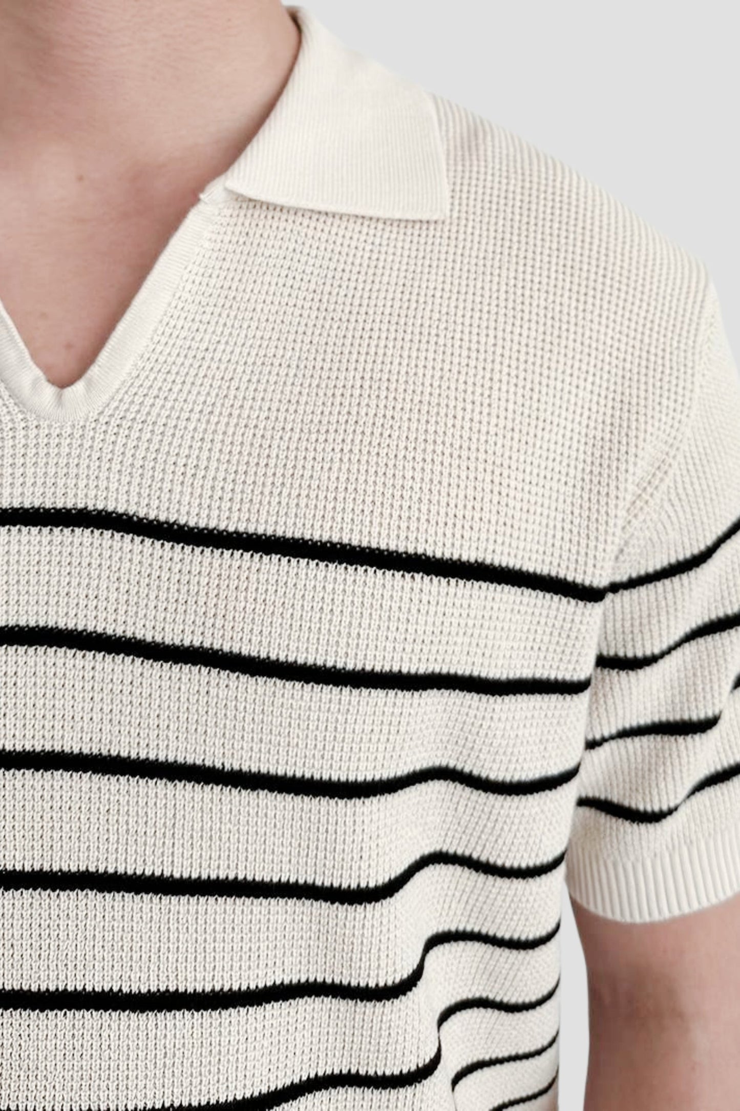 Short Sleeve Knitted High Stretch Polo