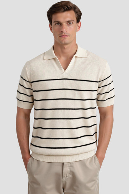 Short Sleeve Knitted High Stretch Polo