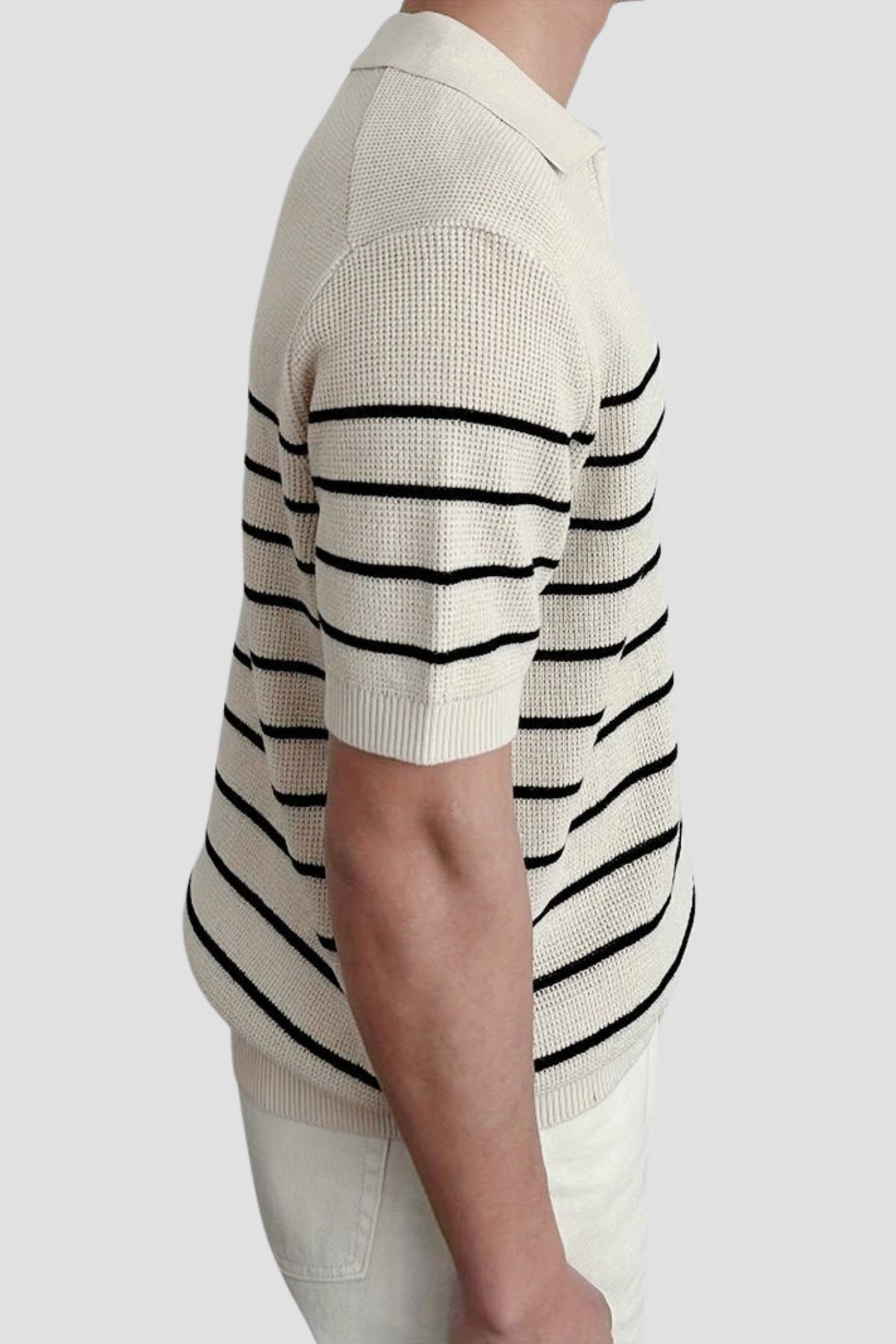 Short Sleeve Knitted High Stretch Polo